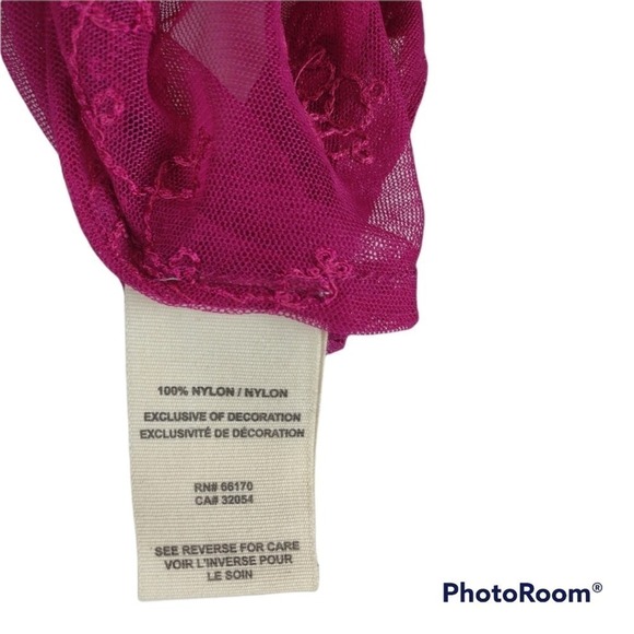Free People Vicki Lace Mesh size XSmall color Pink Orchi - Picture 3 of 4